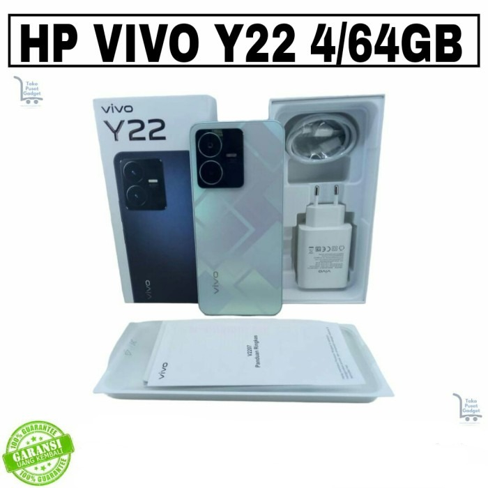 HP VIVO Y22 4/64GB 4GB 64GB RAM 4 64 GARANSI AKTIF TUKAR TAMBAH SECOND