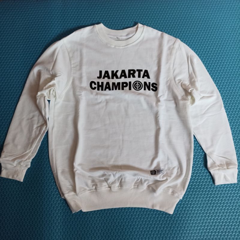 Crewneck Sweater Persija Jakmania Jakarta Champions Putih OUTSIDER MERCH