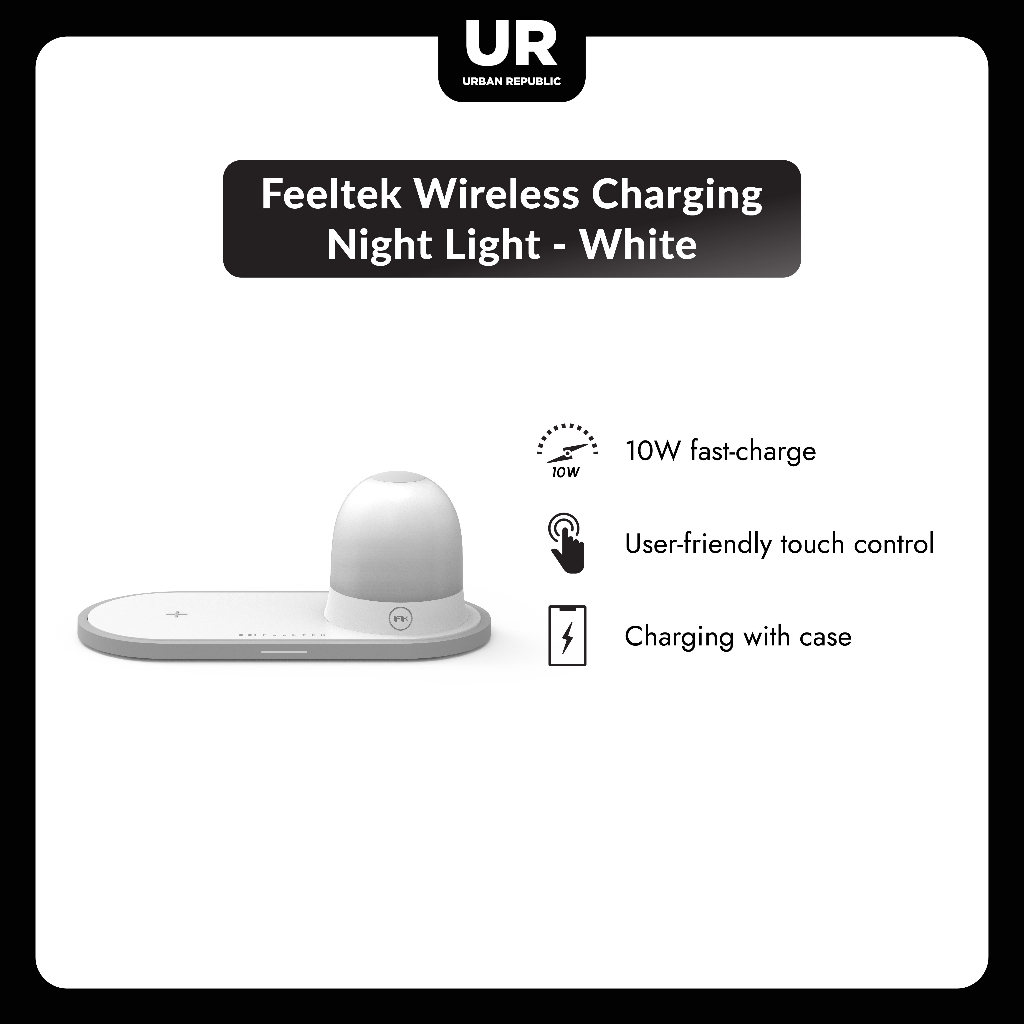 Feeltek Wireless Charging Night Light - White