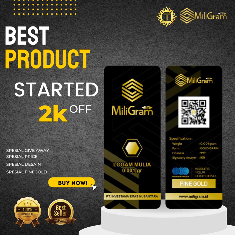Emas Miligram_0,001 Gr_emas murni 24 Karat
