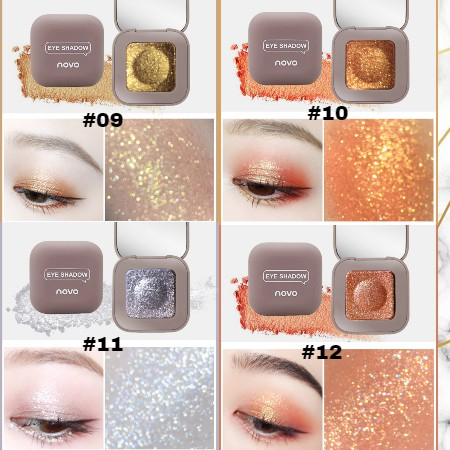 NOVO Glitter Eyeshadow Make up Shimmer Eyeshadow Pallette Waterproof ORIGINAL Novo Eyeshadow