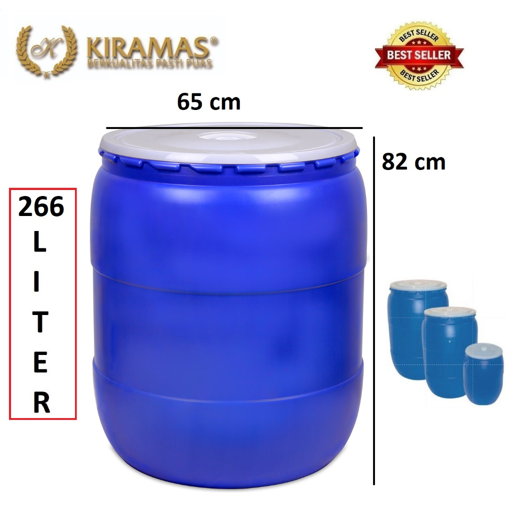 Kiramas Tong Air / Gentong Air / Tong Biru / Tong Sampah 266 Liter - 7427