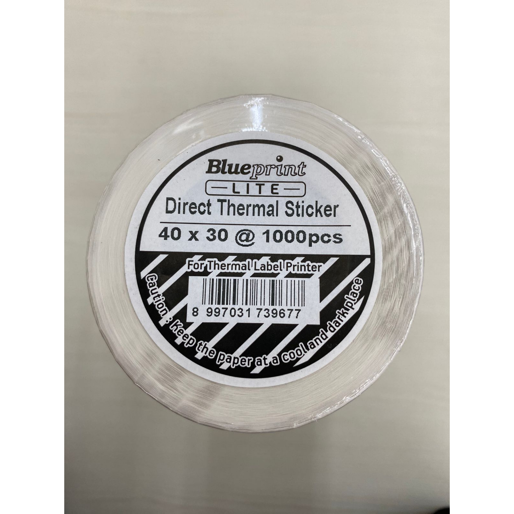 

Direct Thermal Sticker Lite 40 x 30 BLUEPRINT Label Stiker 40x30 mm 1 Roll