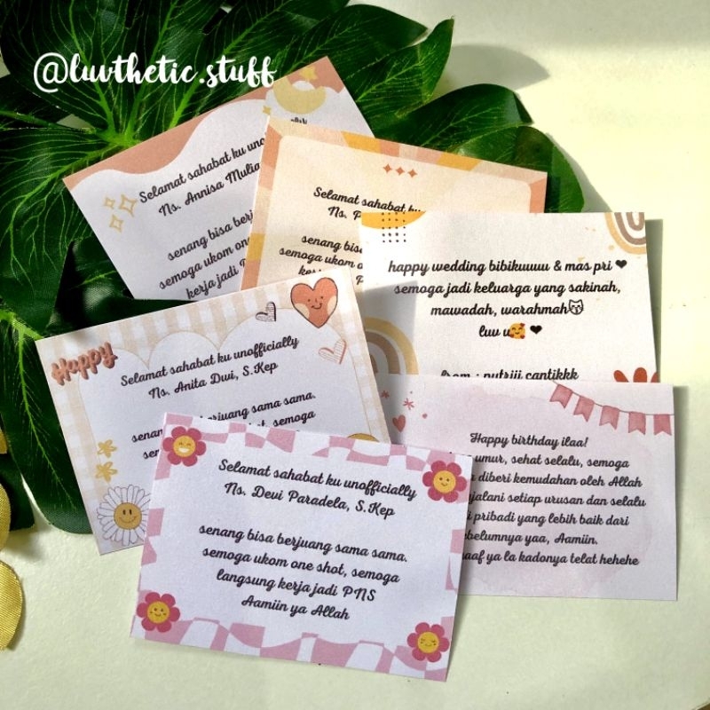 

kartu ucapan + amplop