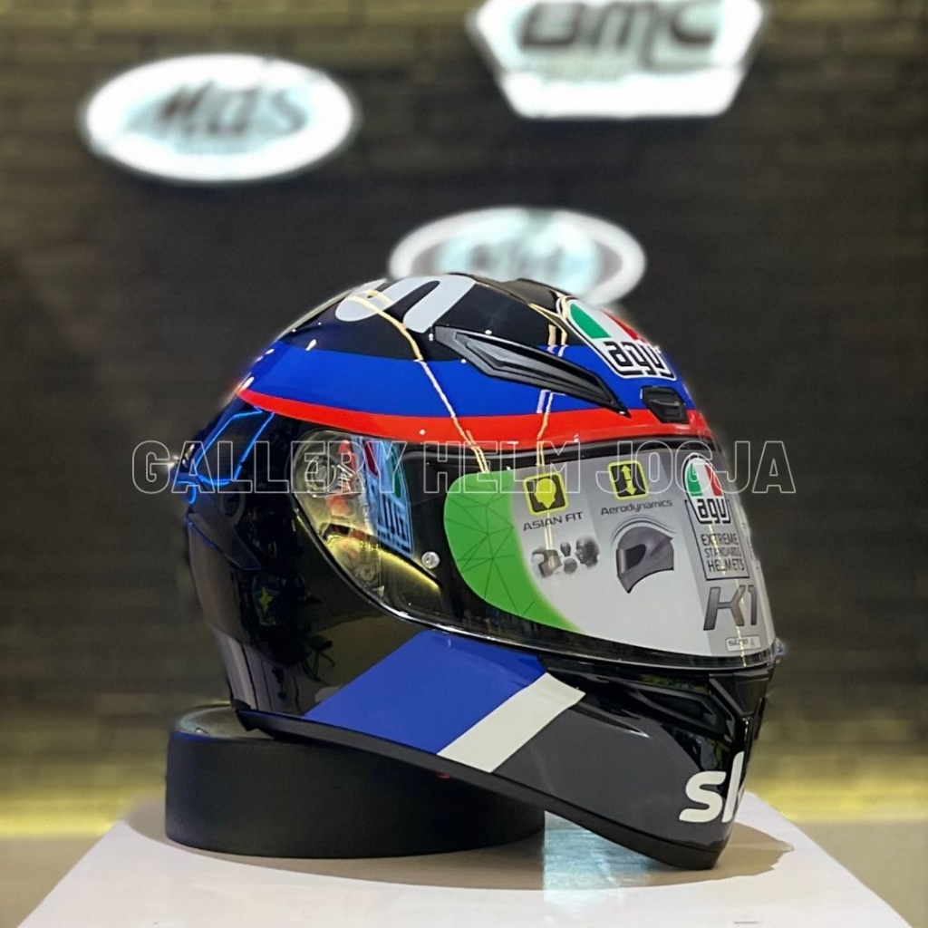 AGV K1 VR 46 SKY Racing Team Black Red / agv k1 vr46 / agv asian fit / helm motor / full face / helm