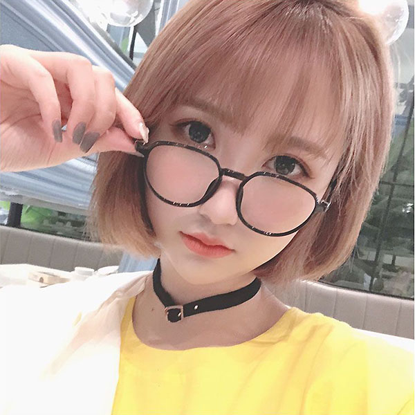 Kacamata Wanita Anti-Radiasi Lensa Bening Retro Korean / Kaca Mata Transparan Anti Blue Light / Polygonal Import Sunglasses / TV-64