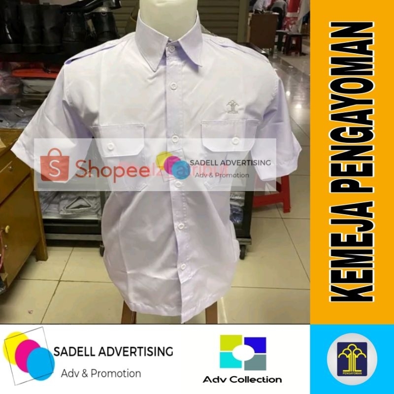Kemeja Kemenkumham RI Seragam Kemenkumham RI Baju Kemenkumham RI Putih Lengan Pendek Pria Bordir