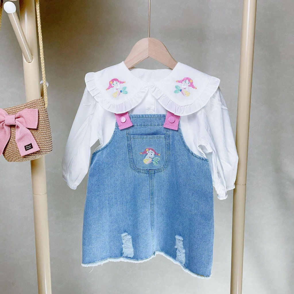 Baju Anak Perempuan - Setelan Jumsuit mermaid baju anak perempuan import set atasan