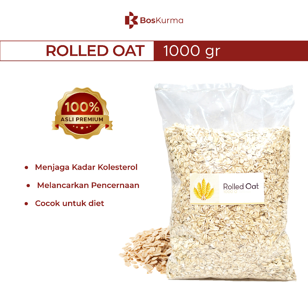 

Rolled Oat 1 Kg - Oatmeal Gandum Utuh Original