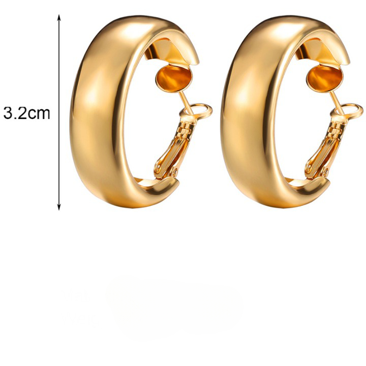 KUALITAS SUPER SERENA - BIG EARRINGS ANTING TUSUK TINDIK EMAS PERAK GOLD SILVER GIWANG BESAR MODEL