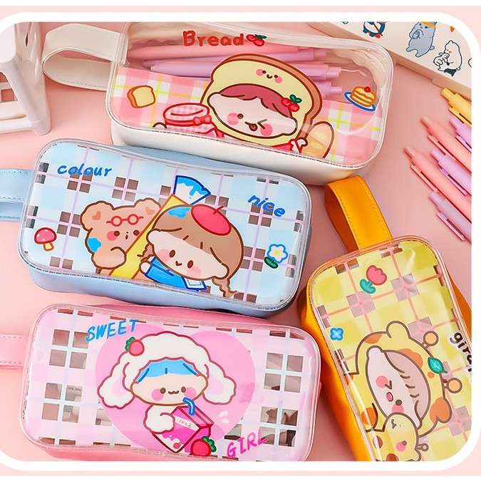 

AJS tempat pensil plastik size besar kotak pensil pencil case lucu TP10