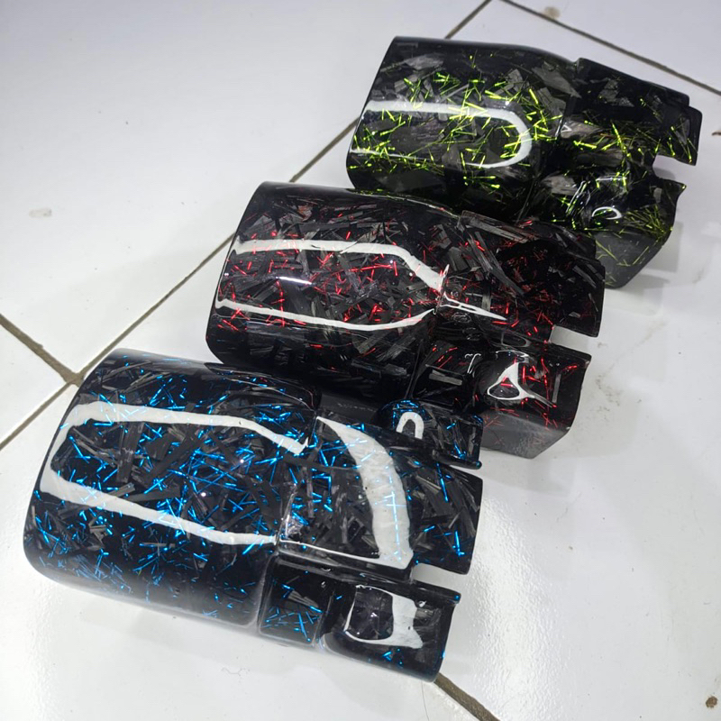 cover tutup shock ninja rr belakang carbon kevlar forged asli