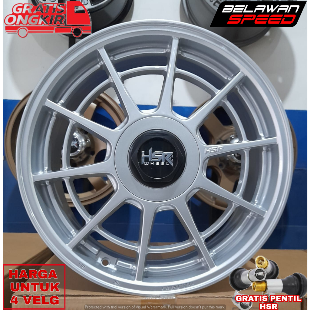 PELEK MOBIL RACING PELEK MODIFIKASI HSR BOAFEO RING 15 PCD 4X100/114,3 UNTUK BRIO AVANZA VIOS LIVINA