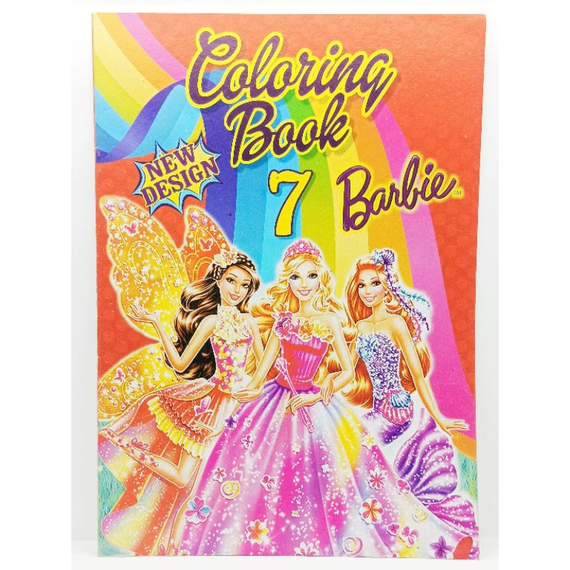 BUKU MEWARNAI/COLORING BOOK NEW DESIGN KARAKTER NARUTO BARBIE HELLO KITTY