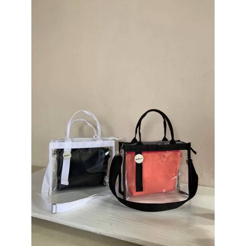tas selempang transparan pvc tas konser kpop pvc bening tebal