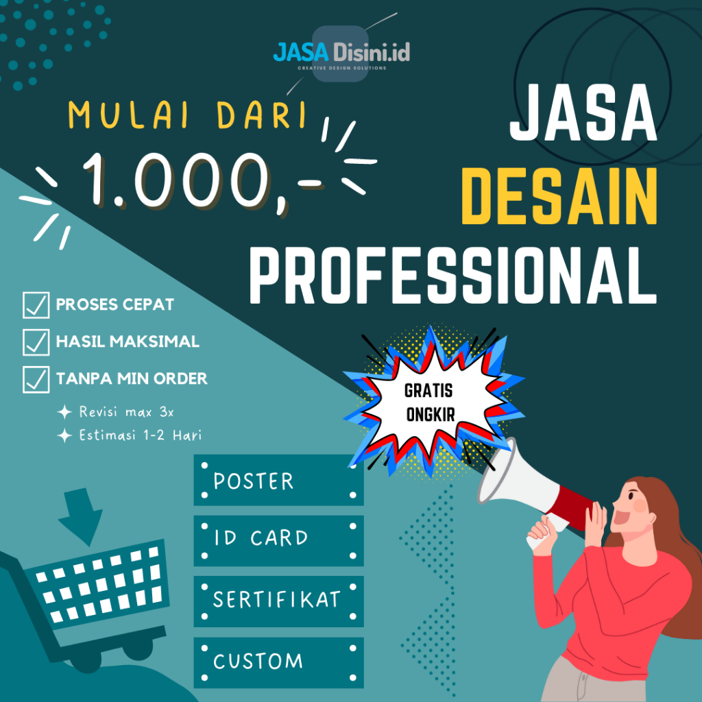 Jasa Desain Poster | Desain ID Card  | Desain Sertifikat | Desain Custom | Hitungan Jam | Termurah