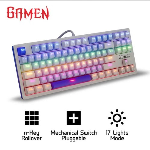 Gamen Titan II Mechanical Keyboard Wired USB RGB Hot-Swappable Blue Switch