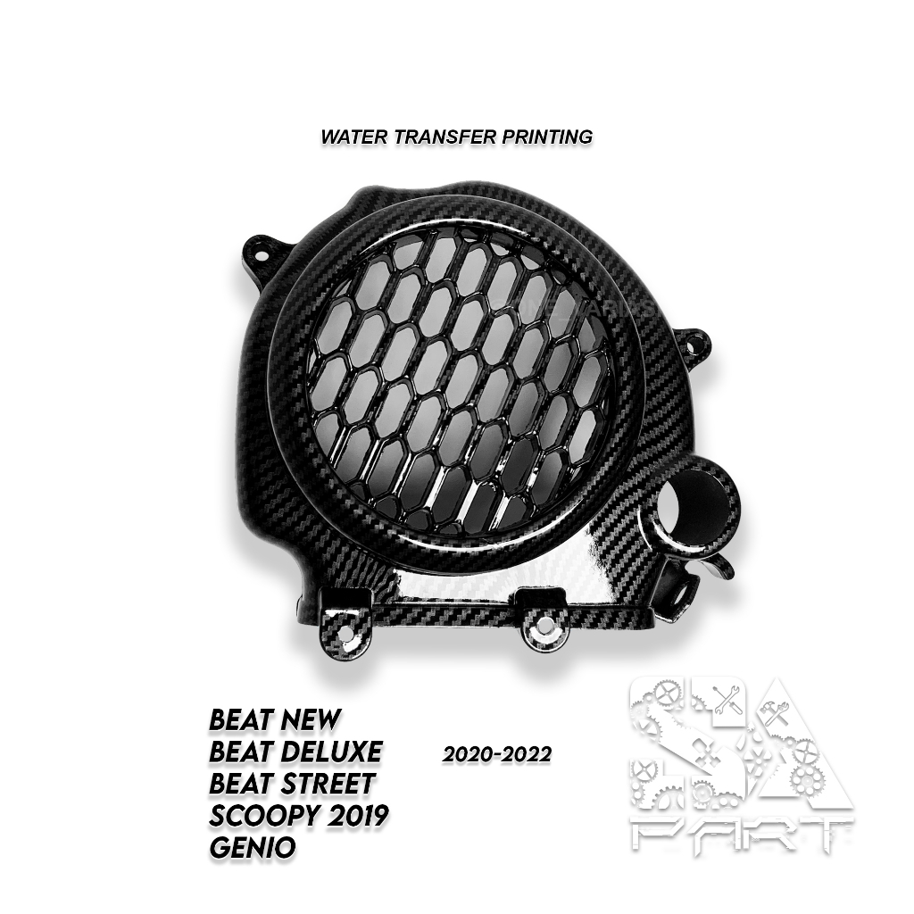 COVER TUTUP KIPAS FAN CARBON GENIO BEAT NEW DELUXE SCOOPY 2020 - 2022 CARBON BERKUALITAS