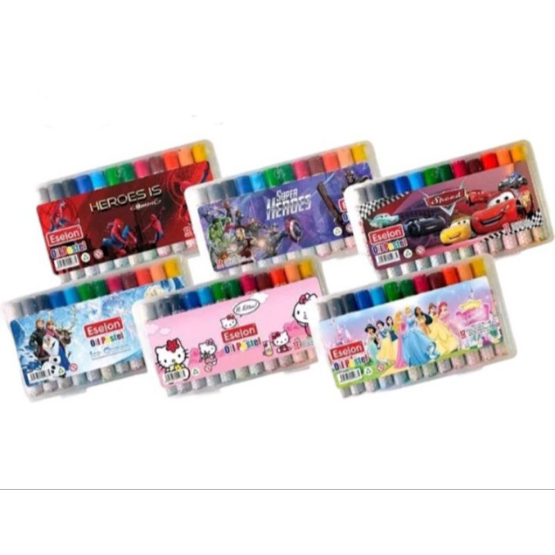 

Crayon mini 12 warna karakter anak / Oil pastel 12 warna karakter anak + case