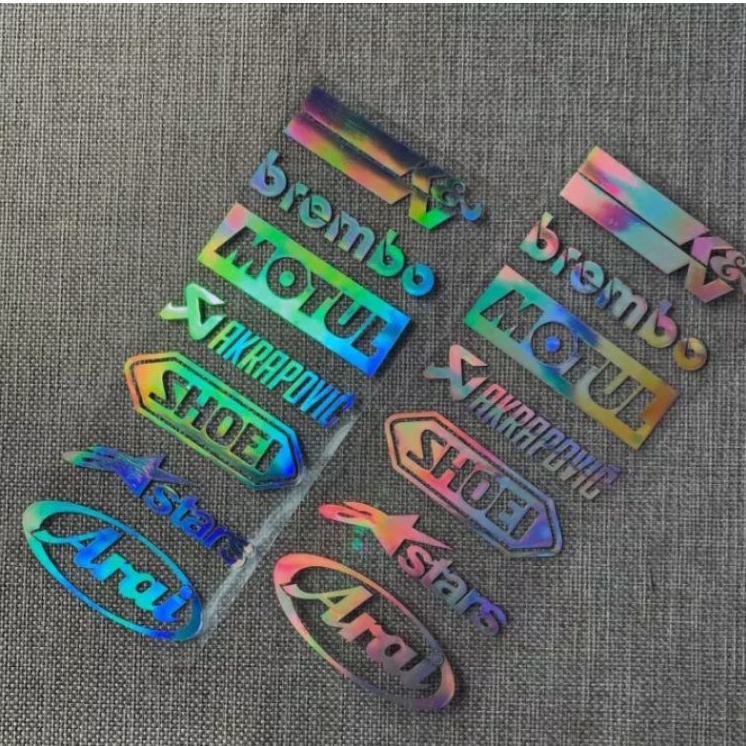 1SET STICKER HOLOGRAM, STICKER SPONSOR ROAD RACE, SUPER BIKE, RACING, TRAIL MOTOGP GSX NINJA R25 R15