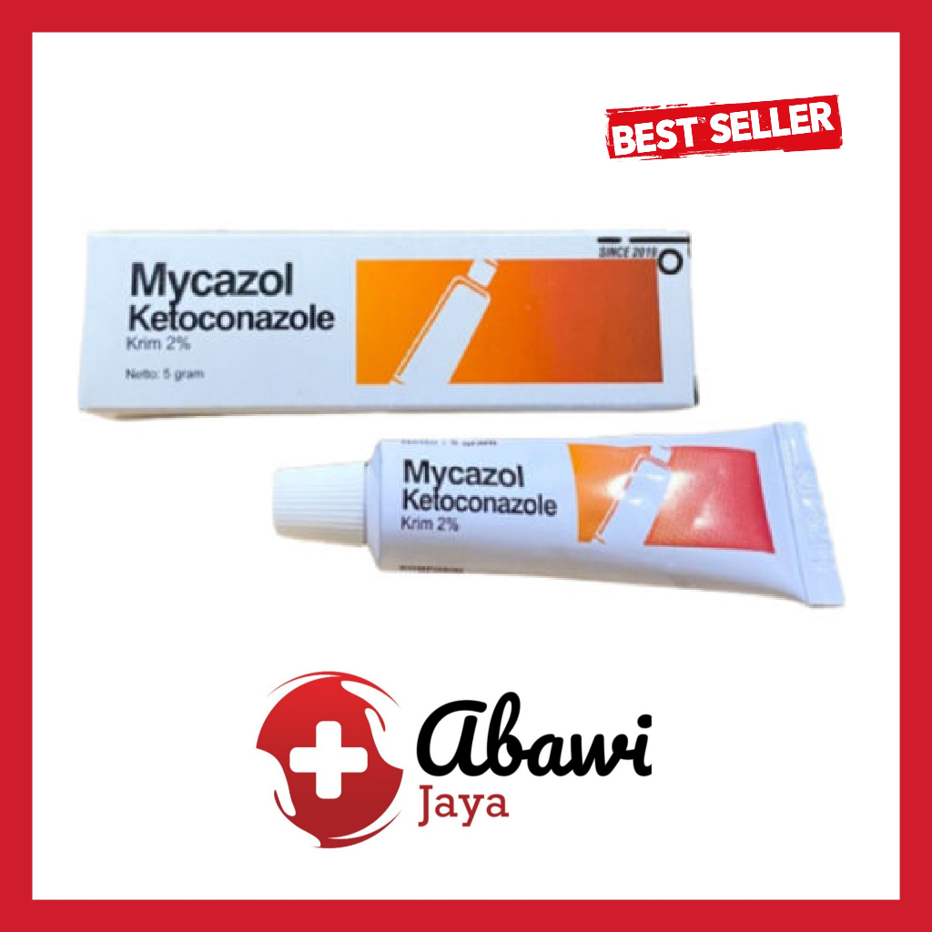 [AB] Mycazol 2% Cream 5 gr / Mycazol Krim - Ketoconazole Cream Salep Jamur, Panu, Kudis & Kurap
