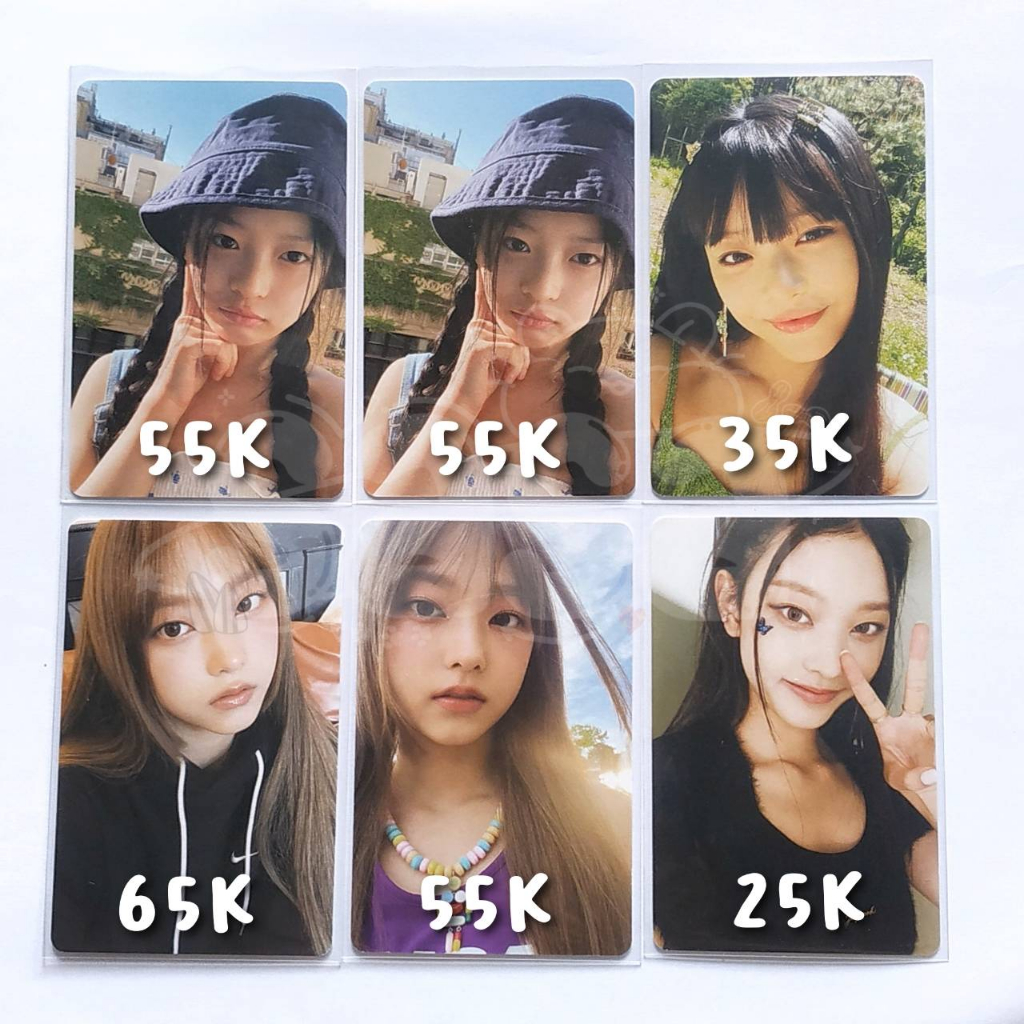 Photocard Newjeans Hanni Bucket Hat Tinkerbell Haerin Hoodie Cimol Nabi Weverse Blue Book