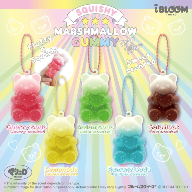 [READY STOCK] IBloom Marshmallow Gummy Bear Squishy Love & Peace Soda Edition / Licensed Jepang