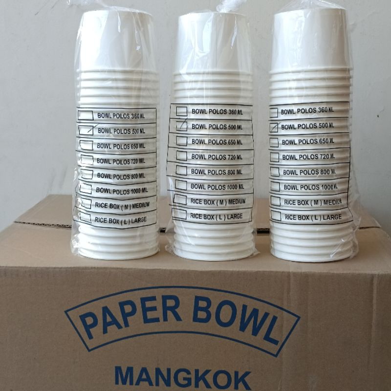Paper Bowl 500 ML & 350 ML (25 pcs)