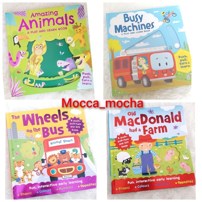 Buku anak the wheels on the bus/ old macdonald had a farm/ amazing animals / busy machines