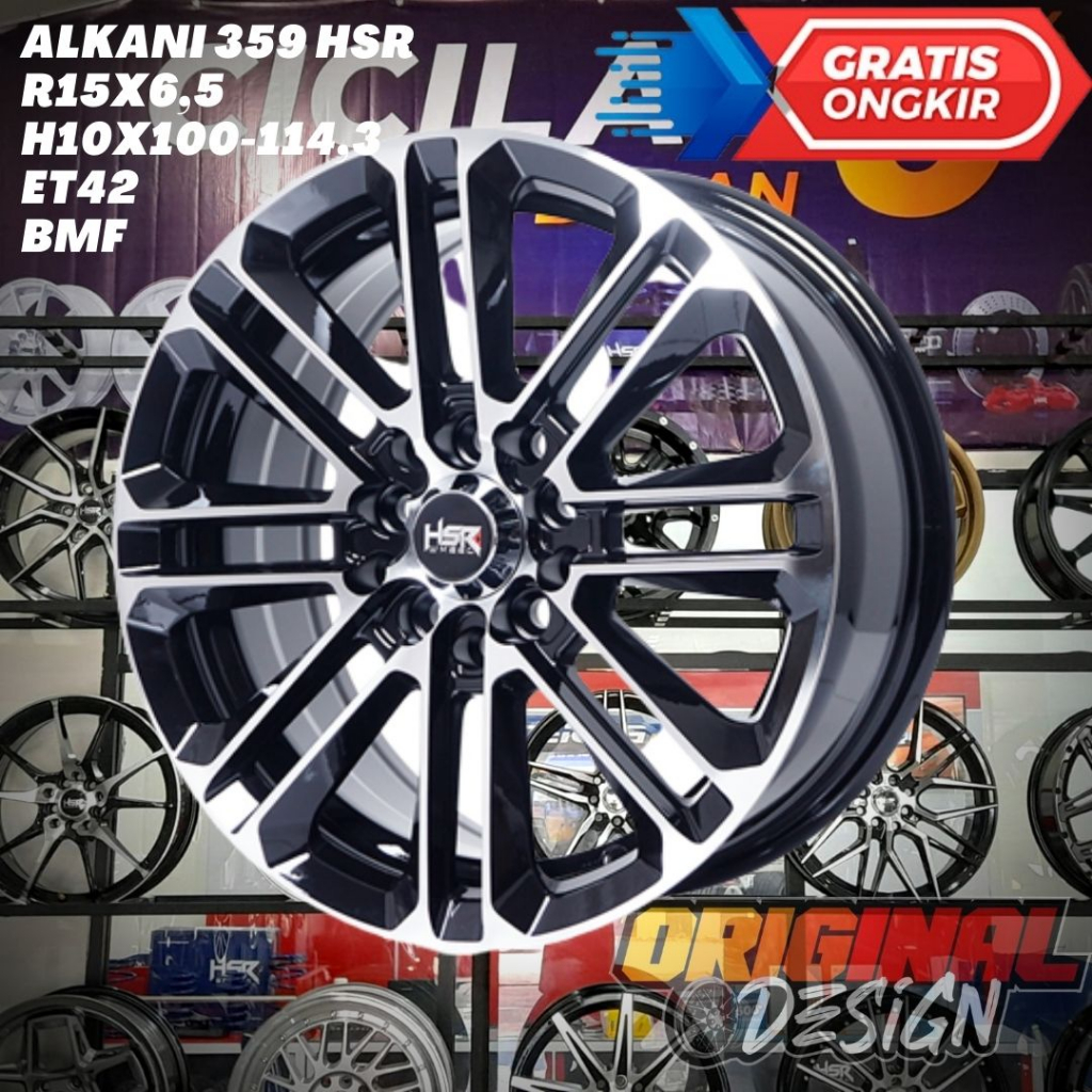Velg Mobil Ring 15 R15 HSR ALKANI Untuk Xenia New , Avanza New , Innova , Sienta