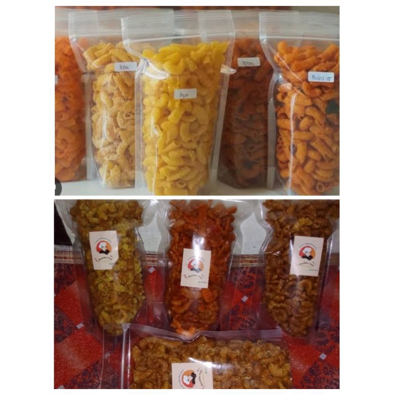 

paket usaha 10 pouch macaroni bantet bumbu kemasan 90gr murah meriah