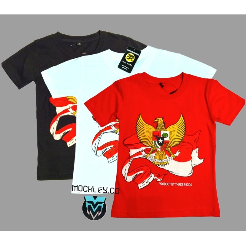kaos anak kemerdekaan Garuda Indonesia Merah putih/kaos anak Garuda merah putih laki laki perempuan