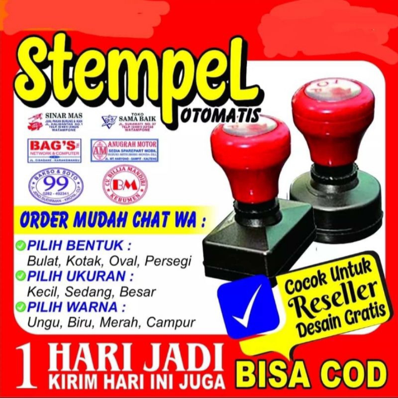 

CETAK STEMPEL FLASH/WARNA [BISA COD]