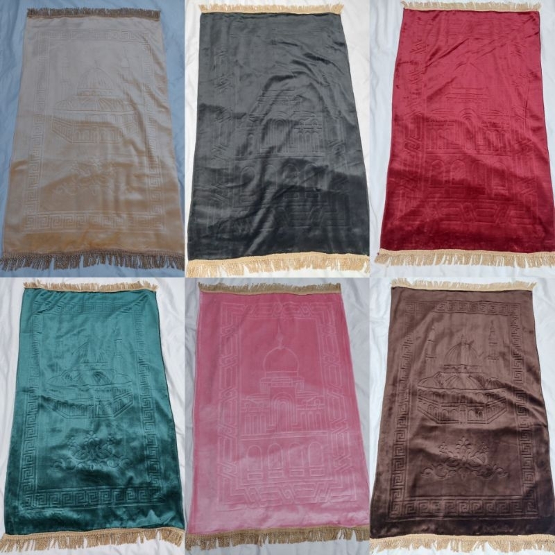 Sajadah Turki Turkey Polos Beludru Halus Lembut 70 x 110cm