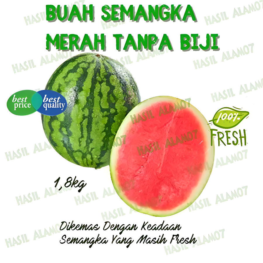 

Buah Semangka Merah Red Watermelon Segar Fresh Fruits 1 Buah