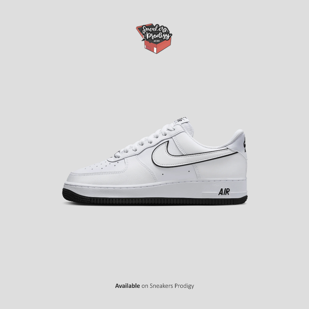 Nike Air Force 1 '07 White Black Outline Original Resmi Nike Indonesia