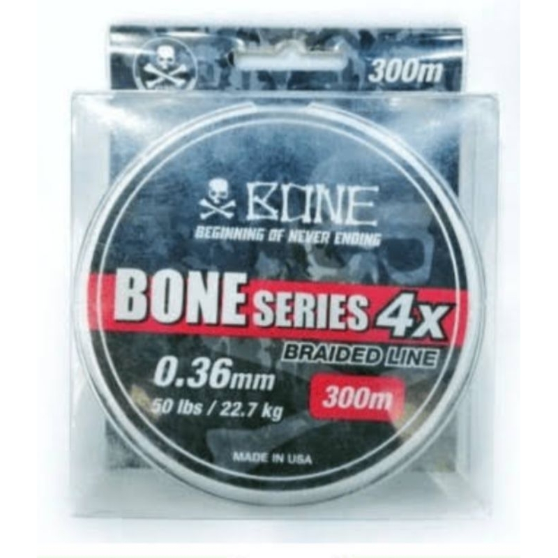 Senar pancing PE BONE series X4 & X8 made in usa | warna putih