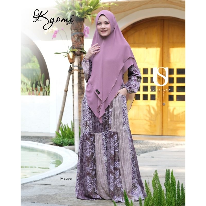 GAMIS KYOMI BY UMMA SYARI |GAMIS MOTIF RAYON VISCOSE