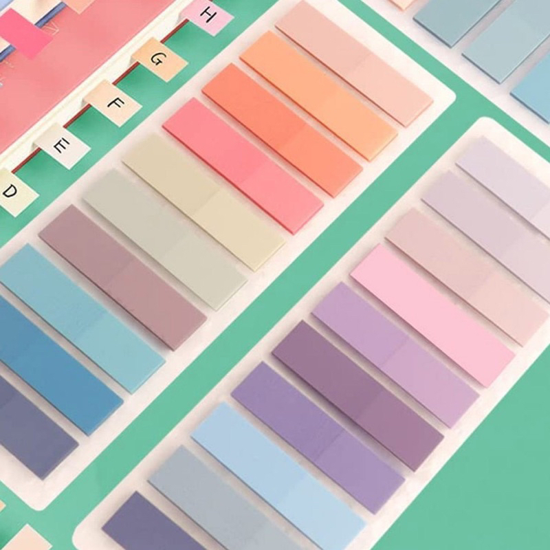 

[aisyjournal] bookmark Panmomo Morandi 10 Colorful Index Page Markers / Penanda Warna Morandi Isi 200 Lembar, pembatas buku aesthetic