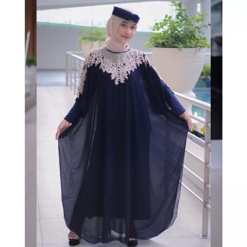 kaftan mahalini ceruty baby doll kaftan premium mewah elegan