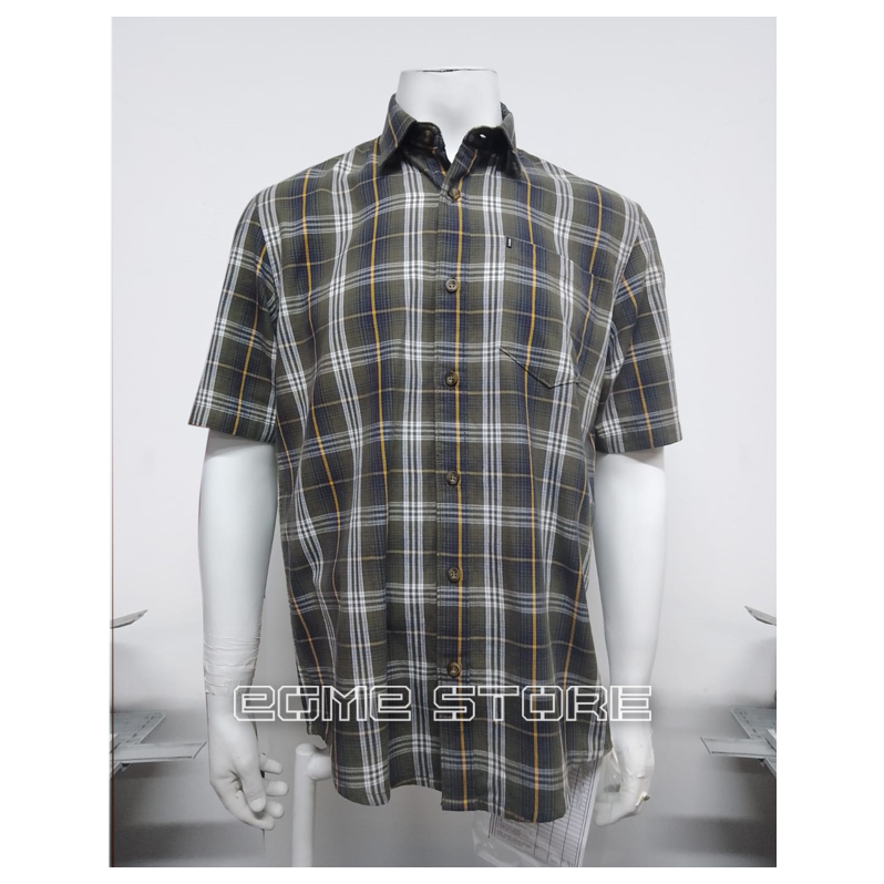 Kemeja MGEE Lengan Pendek Pria Kotak Alto C130