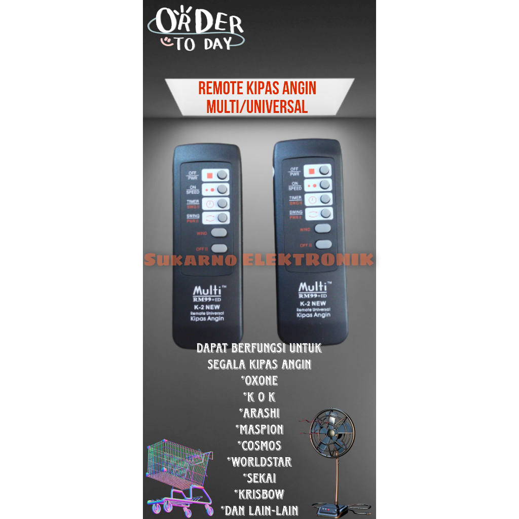 REMOTE KIPAS ANGIN MULTI RM99+ID PALING LARISS