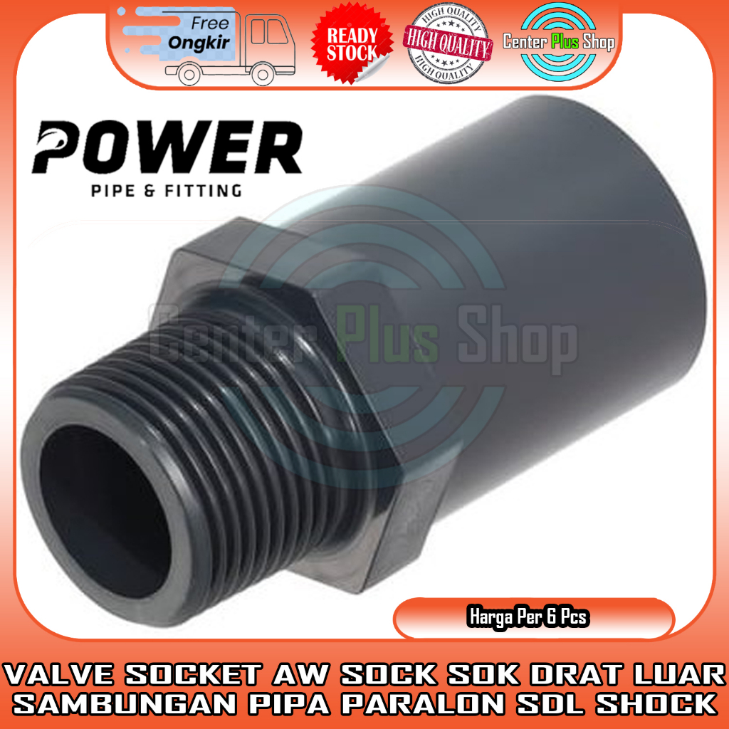 6 PCS SOK DRAT LUAR PVC 2" SDL 3” SOCK DERAT VALVE SOCKET 1½” 2½” 4" IN INCI INCH INCHI SAMBUNGAN PI