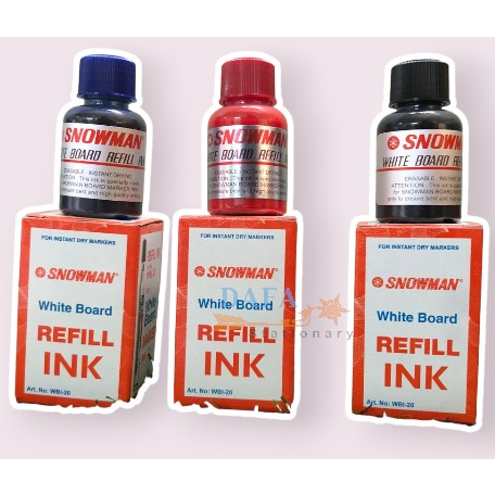 

ISI SPIDOL BOARDMARKER SNOWMAN Refill Tinta Spidol Whiteboard marker Snowman /Isi Ulang Tinta Snowman Untuk White Board-Ink Marking