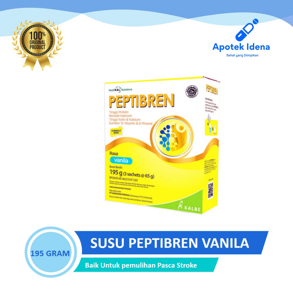 

Peptibren Rasa Vanila 195 GR Susu Untuk Penderita Stroke Dan Pikun ( Rendah Lemak )