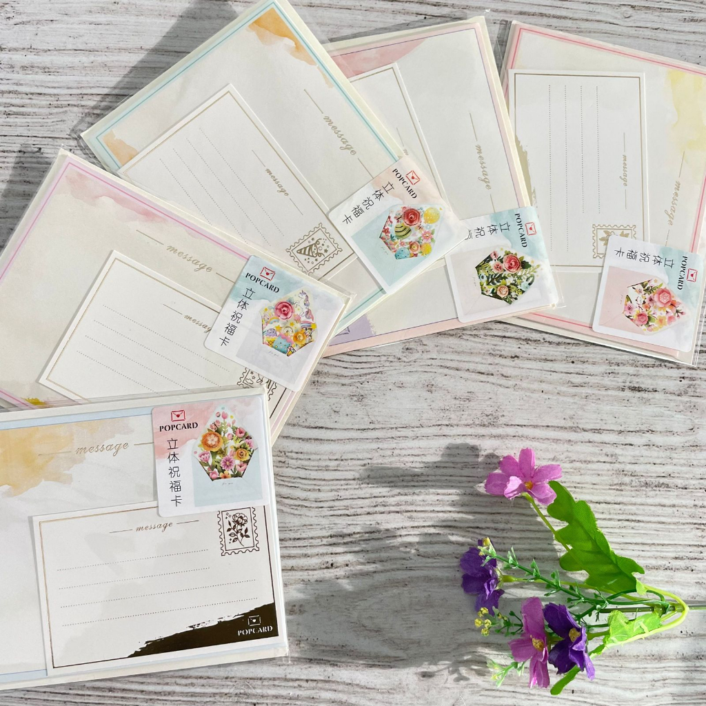 

Kartu Pop Up Unik Ucapan Motif Bunga Unicorn - surat cinta happy birthday selamat amplop hadiah sovenir
