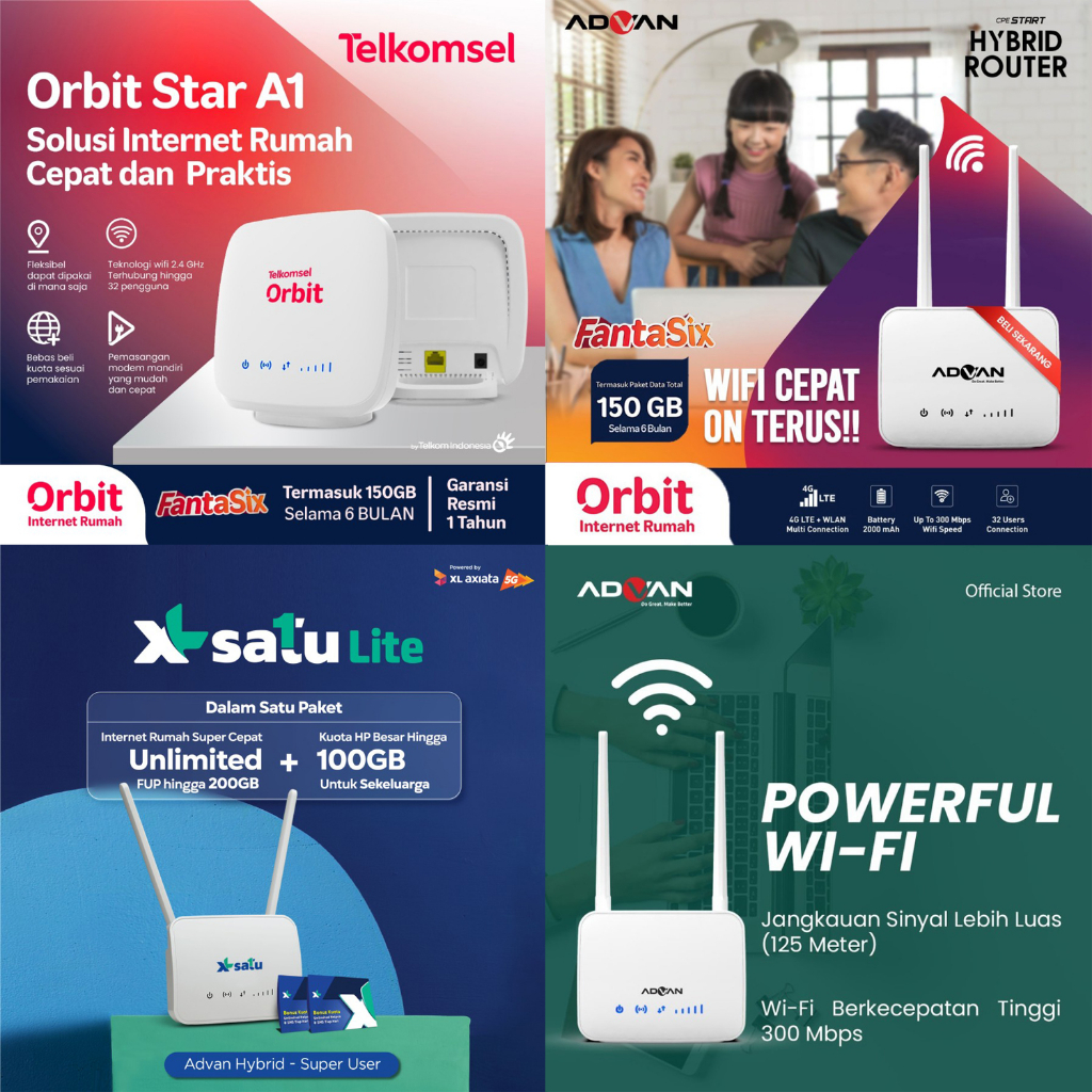 [VARIAN] Modem Wifi Unlock Advan HKM Huawei - Mifi Portable - Free Antenna / Baterai / Kuota Telkoms