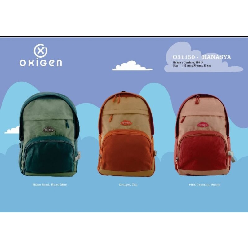 Tas ransel sekolah merk "OXIGEN" original