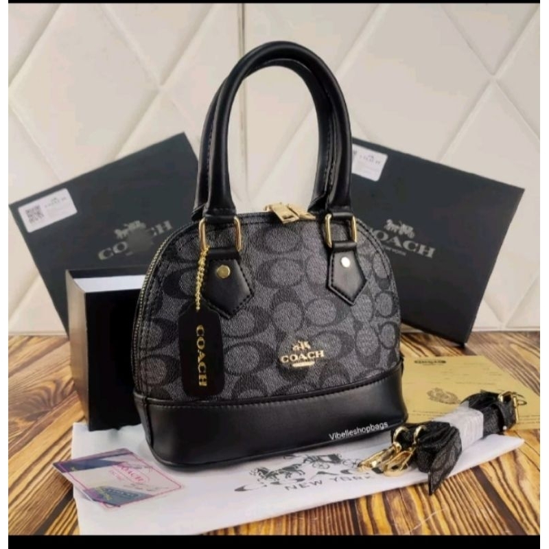 TAS ALMA COACH Import Size Mini Kualitas Premium  Full set + free Box