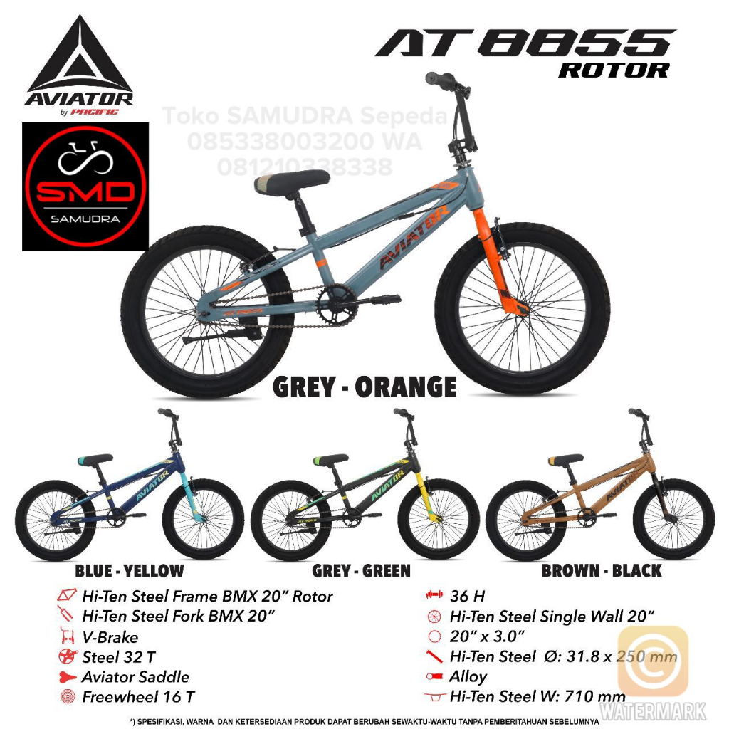 Sepeda Anak BMX 20 Pacific Aviator AT 8855 Rotor Ban 3.0 Murah BDG